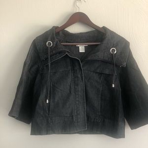 3/$21 🍭 Cropped Swing Trapeze Denim Jacket